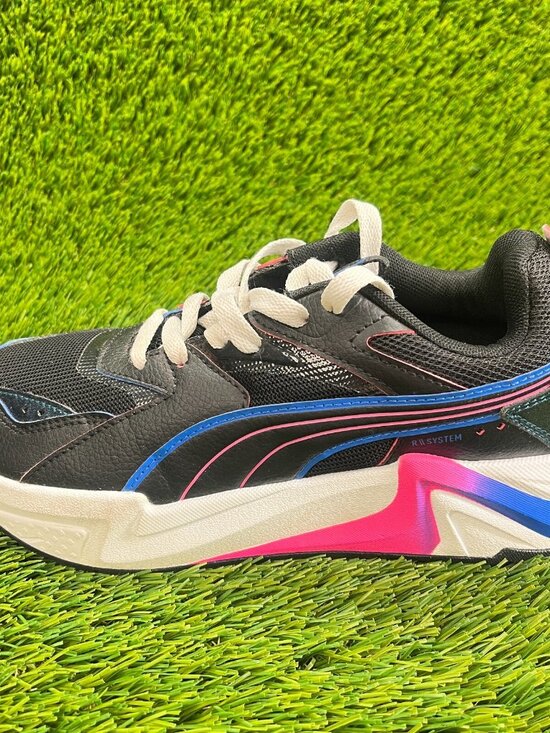 Puma RS Pulsoid Cosmic Boys Size 6Y Black Pink Blue Casual Shoes Sneakers - Picture 3 of 10
